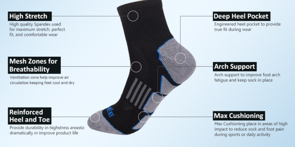 socks features to prevent slipping