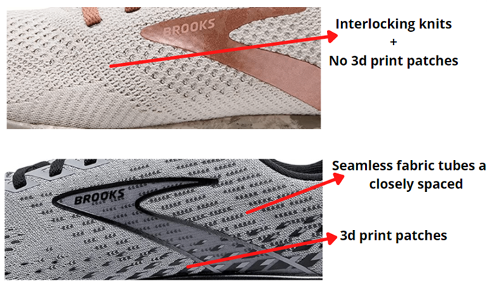 upper comparison of brooks levitate 5 and revel 5